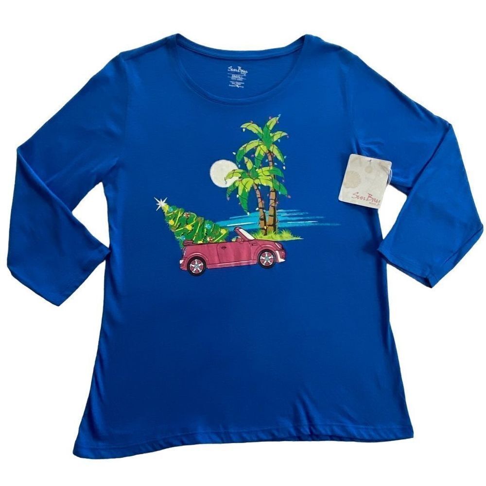 SUN BAY Women's SMALL Christmas TShirt